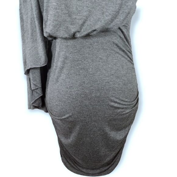 GRAY ONE SHOULDER DRESS SZ.M EUC - Picture 3 of 5